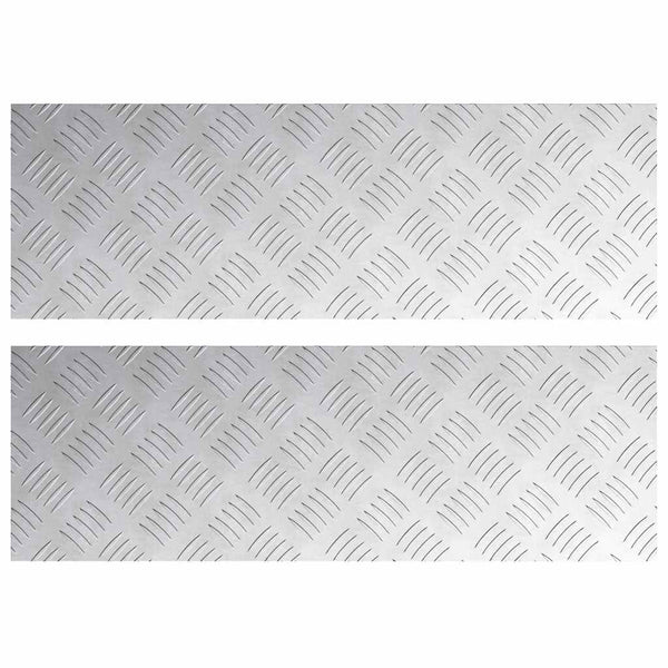 Treppenstufen Silber Aluminium 75x25cm 2er Set