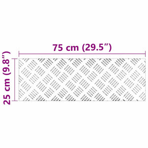 Treppenstufen Silber Aluminium 75x25cm 2er Set