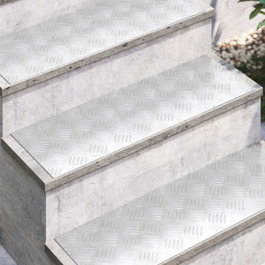 Treppenstufen Silber Aluminium 75x25cm 4er Set