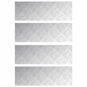Treppenstufen Silber Aluminium 75x25cm 4er Set