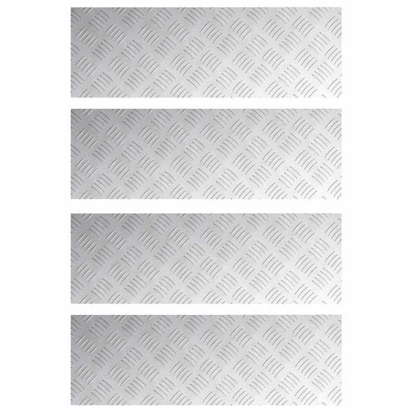Treppenstufen Silber Aluminium 75x25cm 4er Set