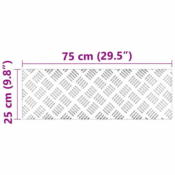 Treppenstufen Silber Aluminium 75x25cm 4er Set