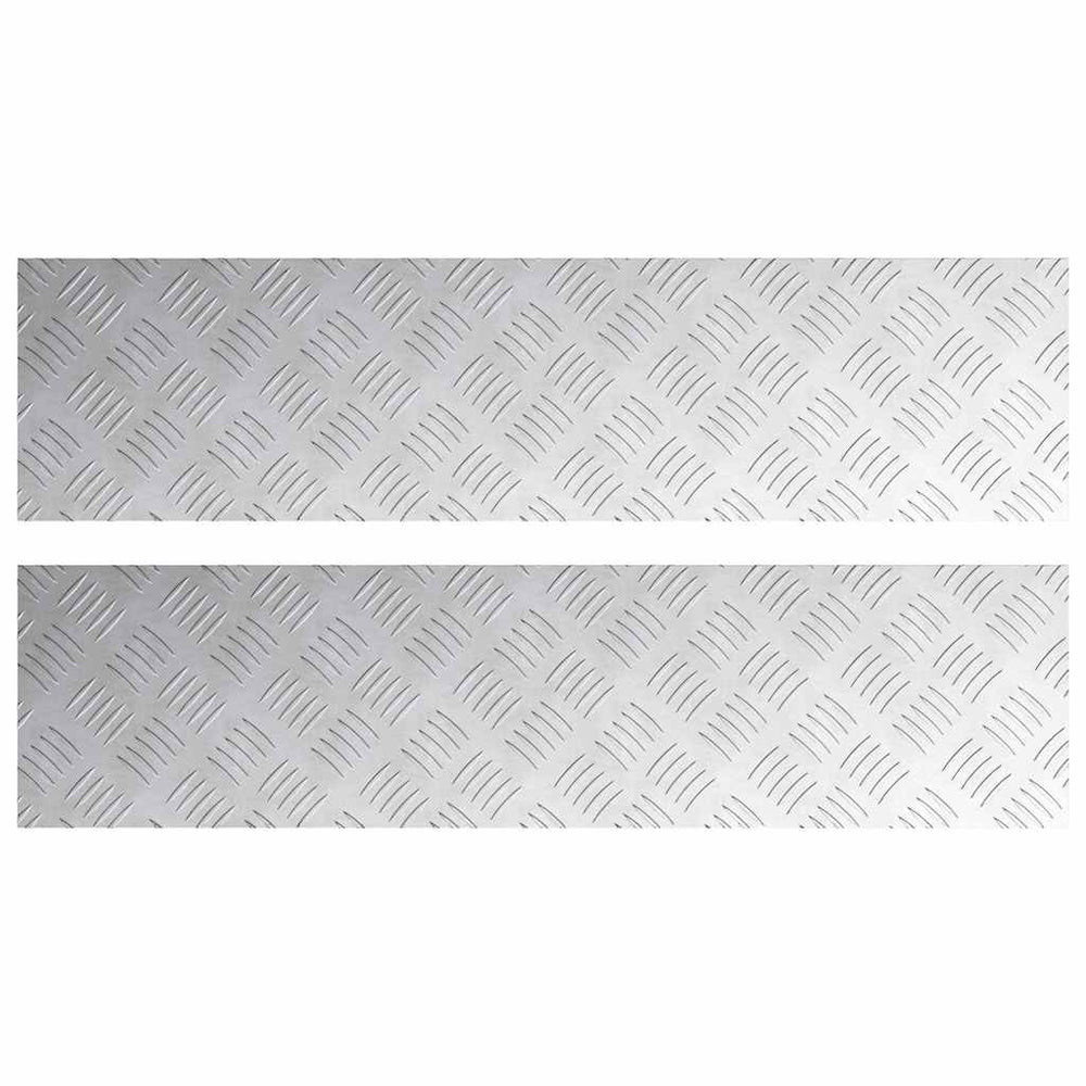 Treppenstufe Rechtwinklig Silber 100x25cm 2er Set