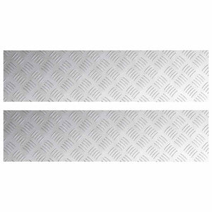 Treppenstufe Rechtwinklig Silber 100x25cm 2er Set