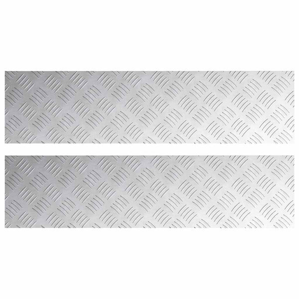 Treppenstufe Rechtwinklig Silber 100x25cm 2er Set