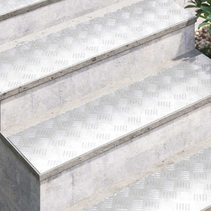 Aluminium Treppenstufen Silber 100x25cm, 4er Set