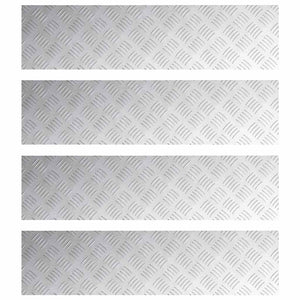Aluminium Treppenstufen Silber 100x25cm, 4er Set