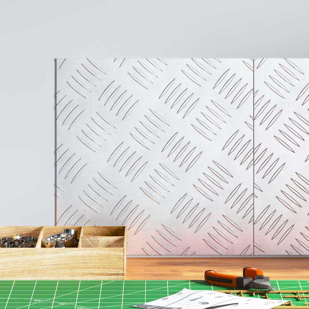 Quadratische Treppenstufen Silber 30x30cm, 2er Set