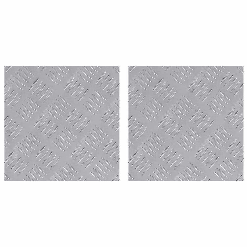 Quadratische Treppenstufen Silber 30x30cm, 2er Set