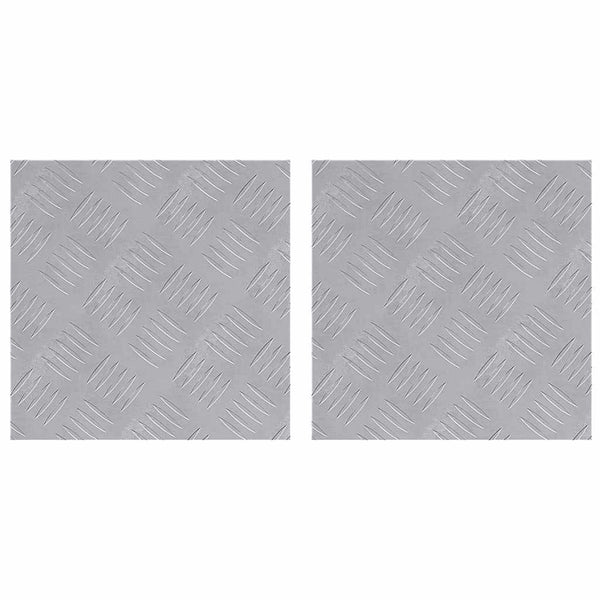 Quadratische Treppenstufen Silber 30x30cm, 2er Set