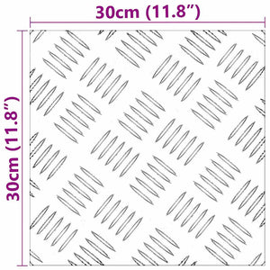 Quadratische Treppenstufen Silber 30x30cm, 2er Set