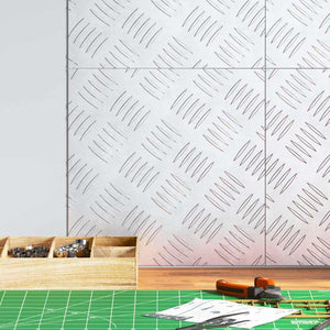 Aluminium Treppenstufen Silber 30x30cm 4er Set