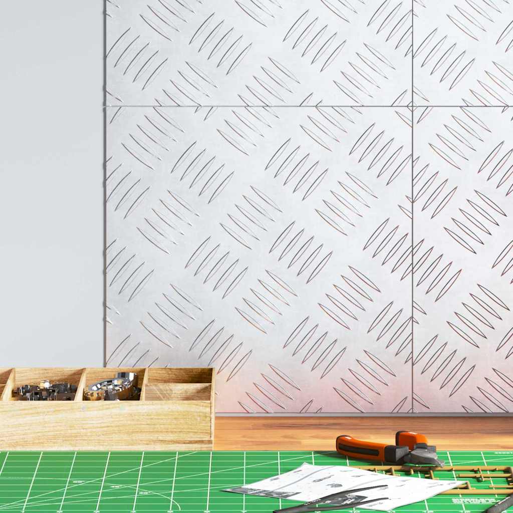 Aluminium Treppenstufen Silber 30x30cm 4er Set