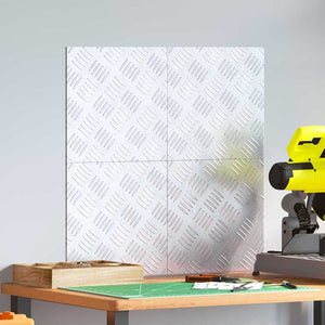 Aluminium Treppenstufen Silber 30x30cm 4er Set