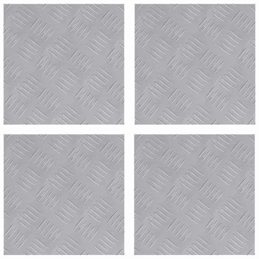 Aluminium Treppenstufen Silber 30x30cm 4er Set