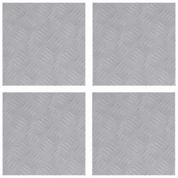 Aluminium Treppenstufen Silber 30x30cm 4er Set