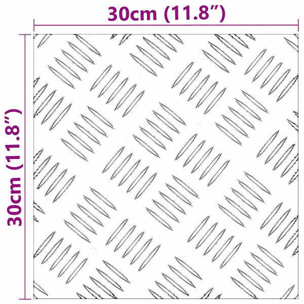Aluminium Treppenstufen Silber 30x30cm 4er Set