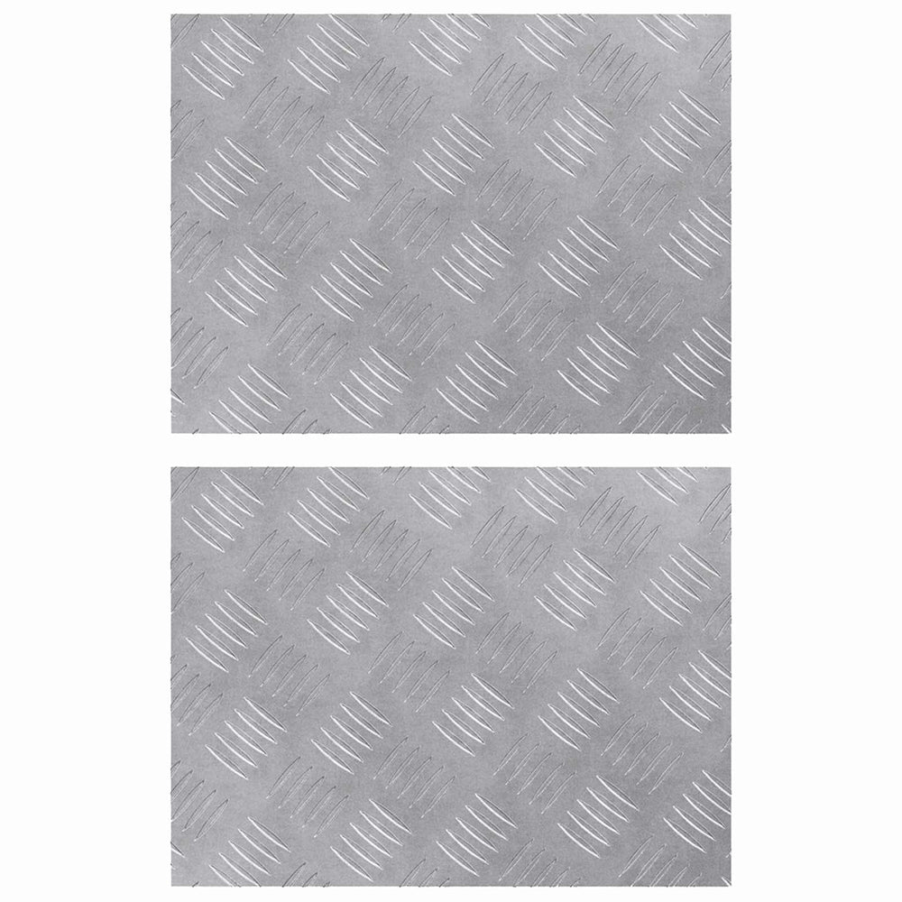 Aluminium Treppenstufen Silber 40x30cm, 2er Set