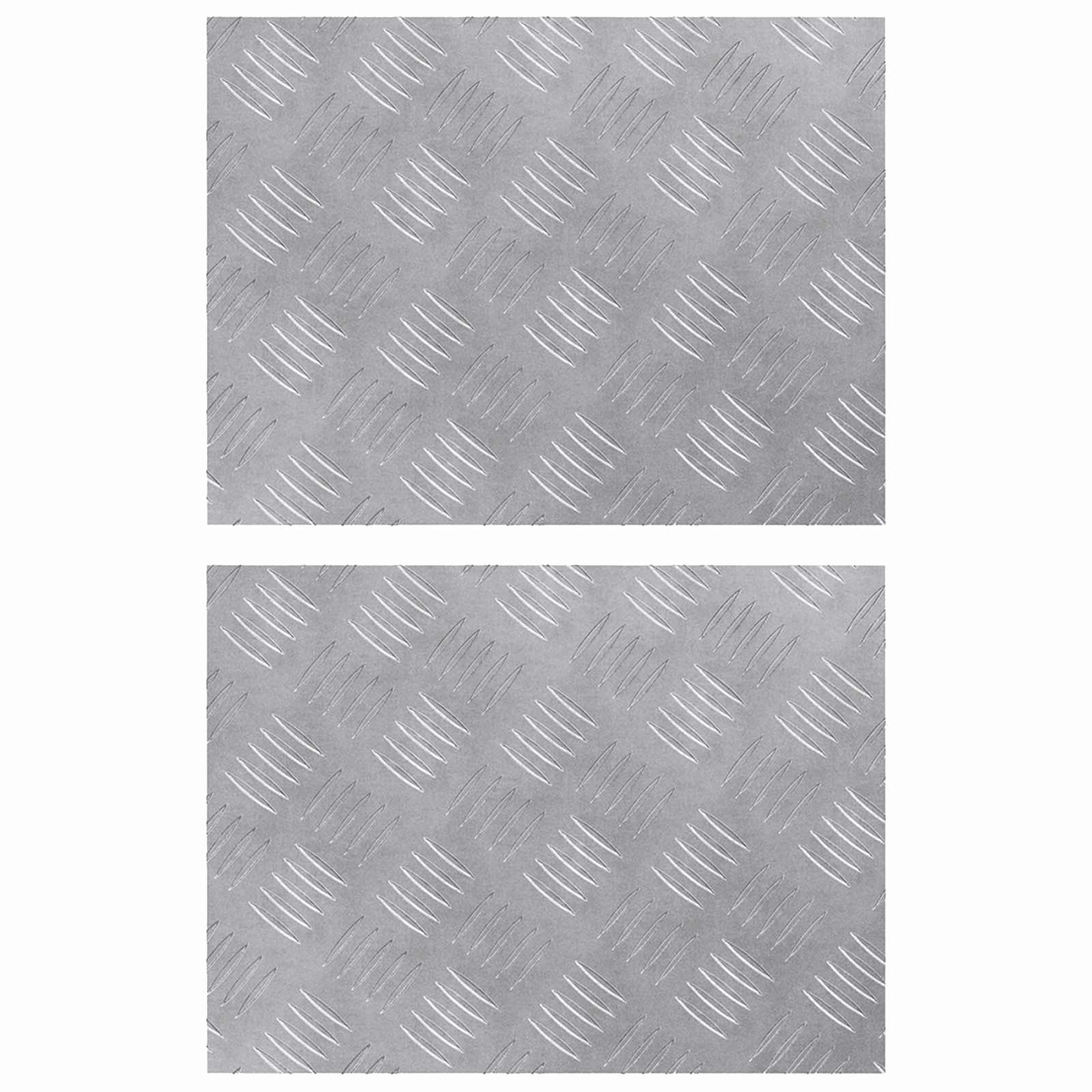 Aluminium Treppenstufen Silber 40x30cm, 2er Set