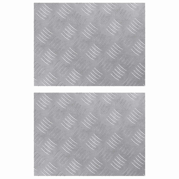 Aluminium Treppenstufen Silber 40x30cm, 2er Set