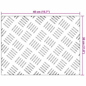 Aluminium Treppenstufen Silber 40x30cm, 2er Set