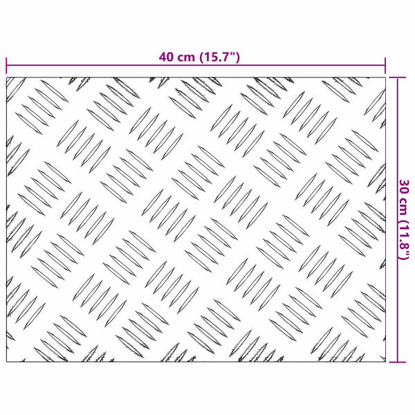 Aluminium Treppenstufen Silber 40x30cm, 2er Set