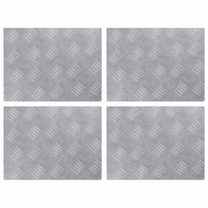 Treppenstufen Aluminium Silber 40x30cm 4er Set