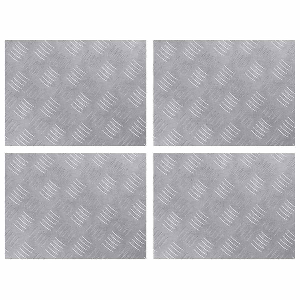 Treppenstufen Aluminium Silber 40x30cm 4er Set