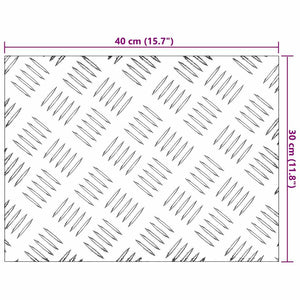 Treppenstufen Aluminium Silber 40x30cm 4er Set