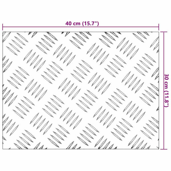 Treppenstufen Aluminium Silber 40x30cm 4er Set