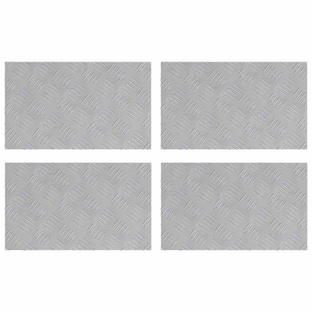 Treppenstufen Silber 4 Stk. 50x30cm Aluminium