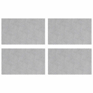 Treppenstufen Silber 4 Stk. 50x30cm Aluminium