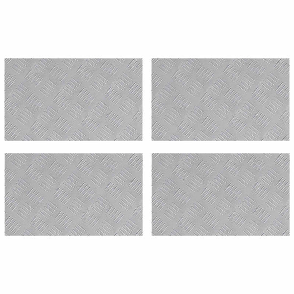 Treppenstufen Silber 4 Stk. 50x30cm Aluminium