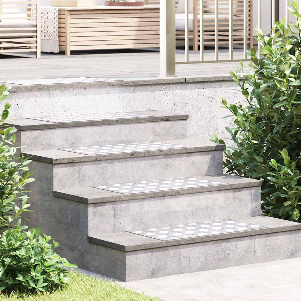 Aluminium Treppenstufen Silber 60x30cm, 2er Set