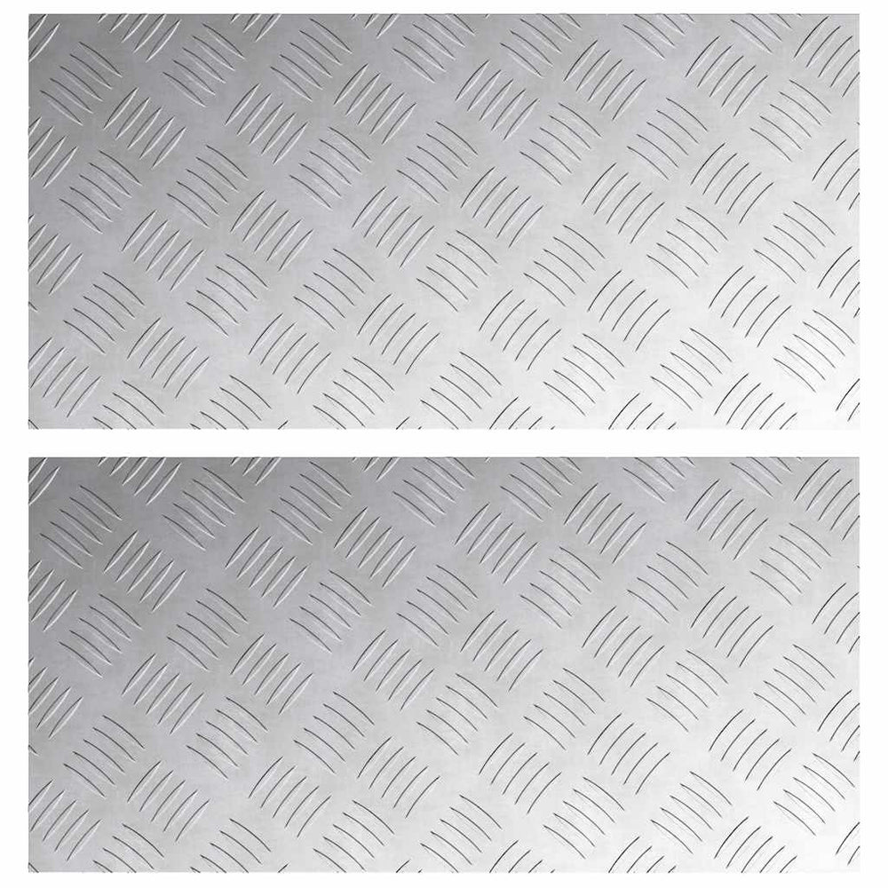 Aluminium Treppenstufen Silber 60x30cm, 2er Set