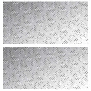 Aluminium Treppenstufen Silber 60x30cm, 2er Set