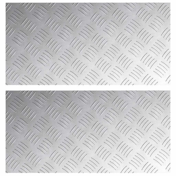 Aluminium Treppenstufen Silber 60x30cm, 2er Set
