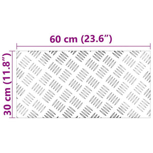 Aluminium Treppenstufen Silber 60x30cm, 2er Set