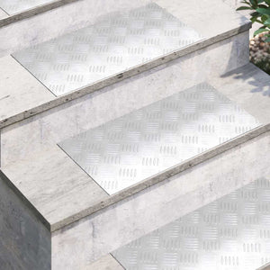 Aluminium Treppenstufen Silber 60x30cm 4er Set