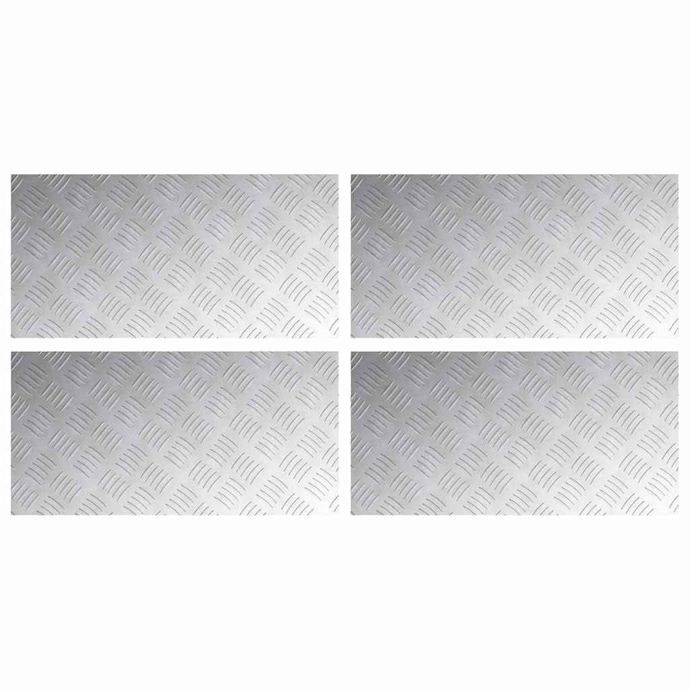 Aluminium Treppenstufen Silber 60x30cm 4er Set