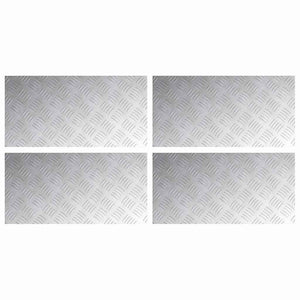 Aluminium Treppenstufen Silber 60x30cm 4er Set