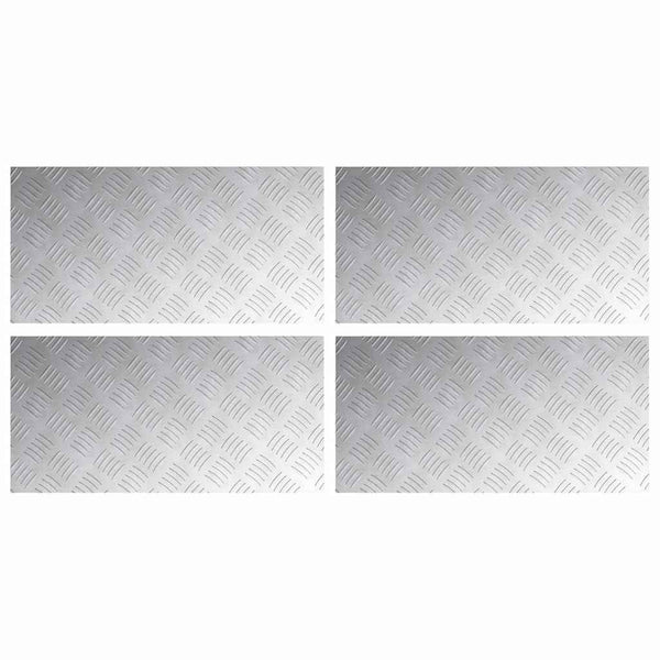 Aluminium Treppenstufen Silber 60x30cm 4er Set