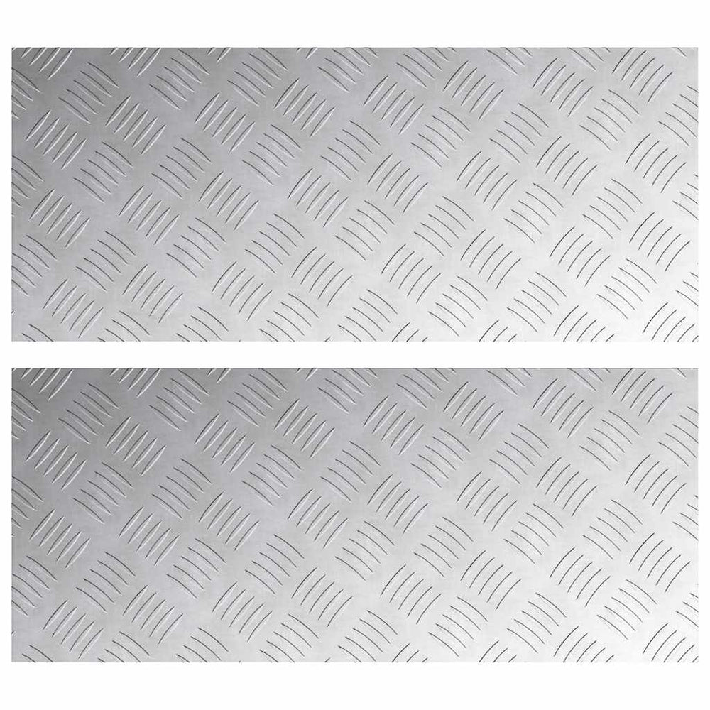 Treppenstufen Rechtwinklig Silber 70x30cm, 2er Set
