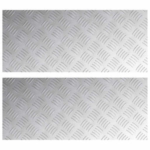 Treppenstufen Rechtwinklig Silber 70x30cm, 2er Set