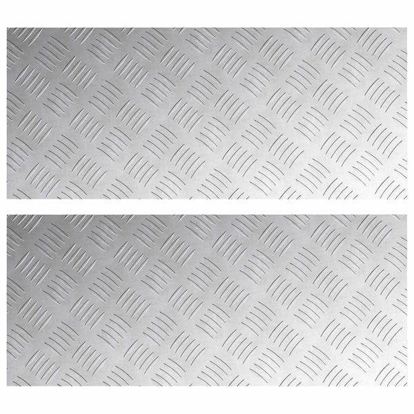 Treppenstufen Rechtwinklig Silber 70x30cm, 2er Set