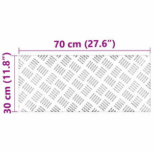 Treppenstufen Rechtwinklig Silber 70x30cm, 2er Set