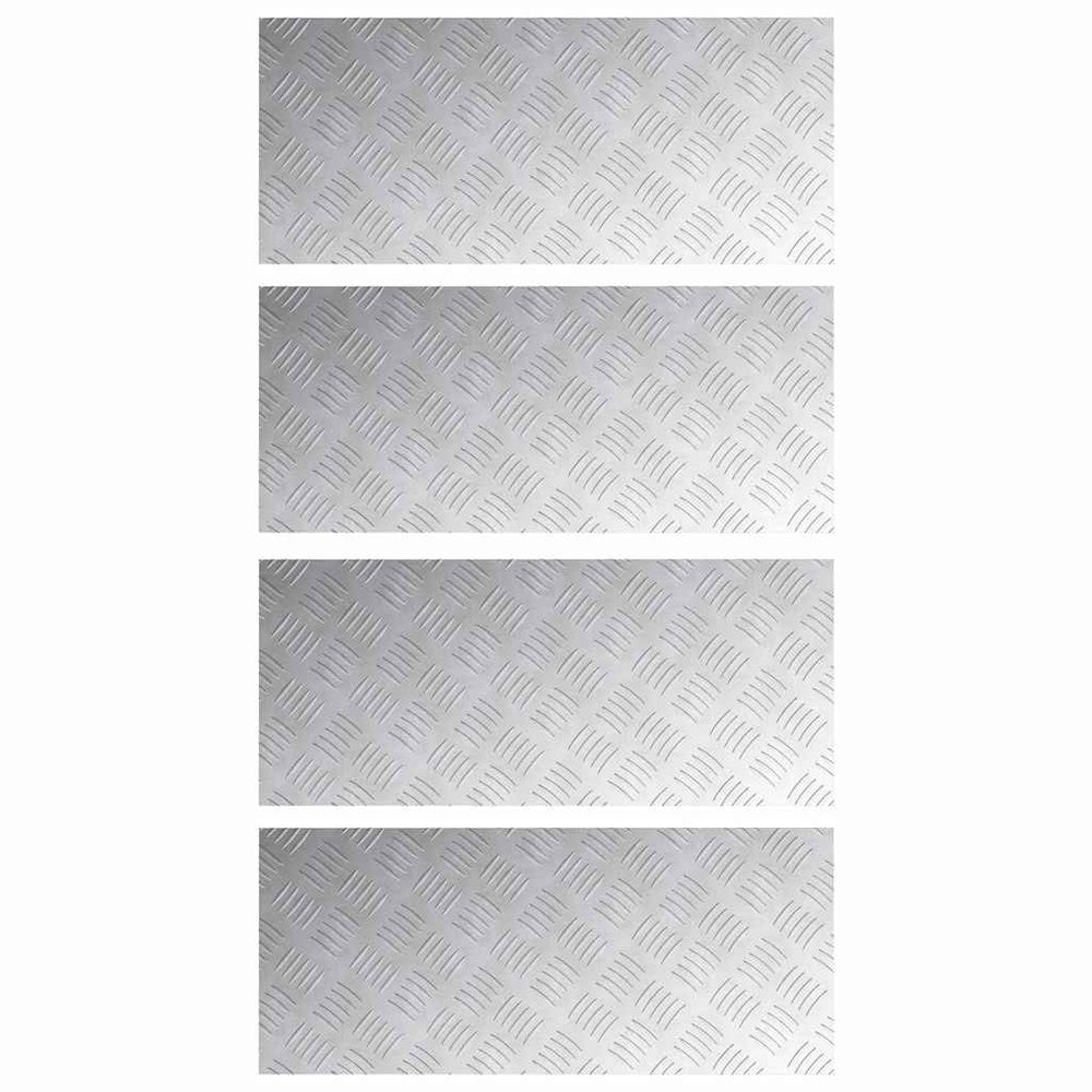 Treppenstufen Silber Aluminium 70x30cm 4er Set
