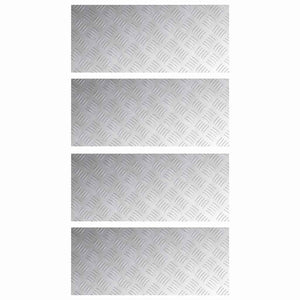 Treppenstufen Silber Aluminium 70x30cm 4er Set
