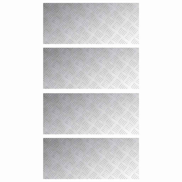 Treppenstufen Silber Aluminium 70x30cm 4er Set