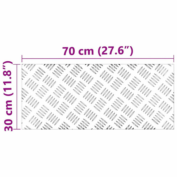 Treppenstufen Silber Aluminium 70x30cm 4er Set